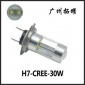 外貿熱賣汽車H7 大功率 2525 6SMD CREE 30W LED霧燈 摩托車大燈